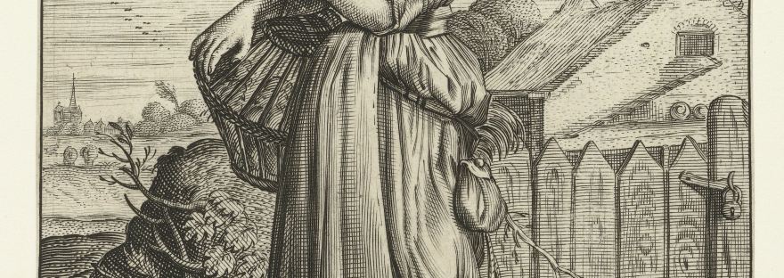 17th century image of woman.