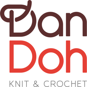 Logo for Dan Doh website, knit and crochet designs and yarn by Yumiko Alexander.